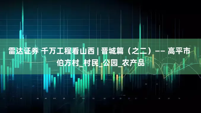 雷达证券 千万工程看山西 | 晋城篇（之二）—— 高平市 伯方村_村民_公园_农产品