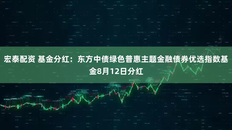 宏泰配资 基金分红：东方中债绿色普惠主题金融债券优选指数基金8月12日分红