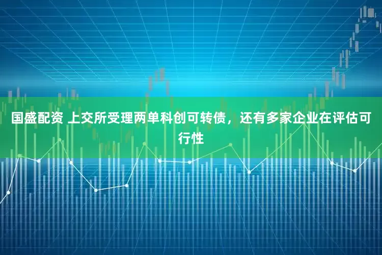 国盛配资 上交所受理两单科创可转债，还有多家企业在评估可行性