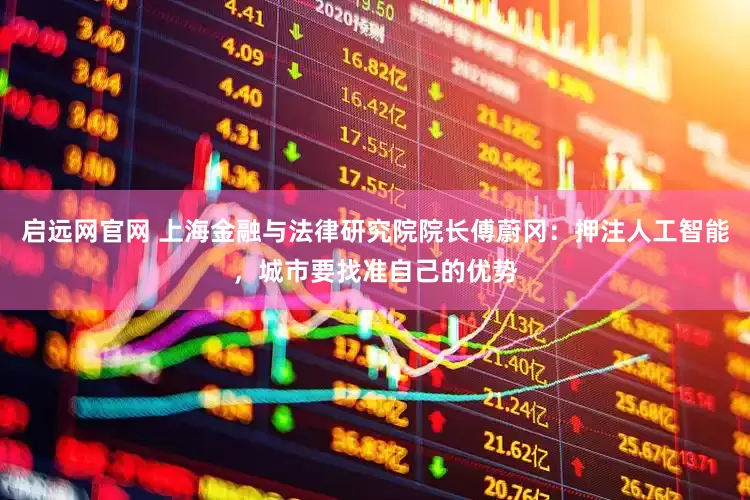启远网官网 上海金融与法律研究院院长傅蔚冈：押注人工智能，城市要找准自己的优势